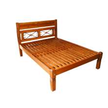 Cama de Casal Carlton em Madeira de Demolição - REF 1467