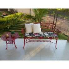 Conjunto Banco e Mesa Viena em Alumínio Fundido - REF2042