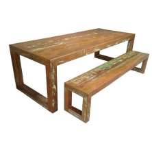 Conjunto de Mesa Harpia em Madeira de Demolição - Cód 1545