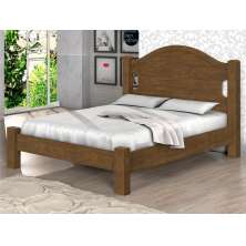 Cama Solteiro Mesquita Castanho com Colchão