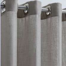 Cortina Blackout com Ilhós Hermes Duaplex 260x170 cm Cinza