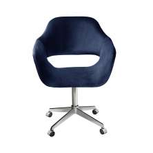Cadeira de Escritório Secretária Giratória Zara - Suede Azul