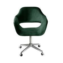 Cadeira de Escritório Secretária Giratória Zara - Veludo Verde