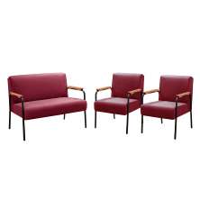 Conjunto Namoradeira 2 Lugares E 2 Poltronas Decorativas Jade - Suede Bordô