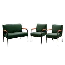 Conjunto Namoradeira 2 Lugares E 2 Poltronas Decorativas Jade - Veludo Verde