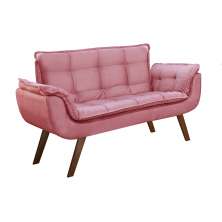 Namoradeira Opala 2 Lugares - Suede Rosa
