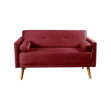 Namoradeira Sofá 2 Lugares Luma - Suede Bordô