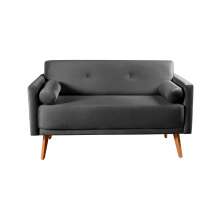 Namoradeira Sofá 2 Lugares Luma - Suede Cinza