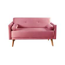 Namoradeira Sofá 2 Lugares Luma - Suede Rosa