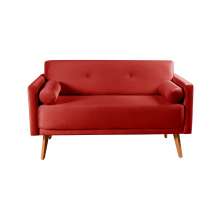 Namoradeira Sofá 2 Lugares Luma - Suede Vermelho
