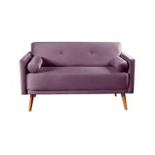 Namoradeira Sofá 2 Lugares Luma - Veludo Roxo