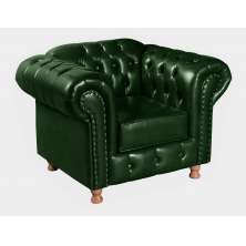 Poltrona Chesterfield Capitonê Luís Xv Com Molas - Couríssimo Verde