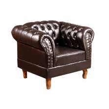 Poltrona Chesterfield Duque Dom Pedro Com Capitonê - Café
