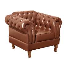 Poltrona Chesterfield Duque Dom Pedro Com Capitonê - Caramelo
