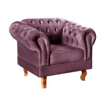 Poltrona Chesterfield Duque Dom Pedro Com Capitonê - Roxo
