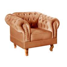 Poltrona Chesterfield Duque Dom Pedro Com Capitonê - Terracota