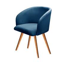Poltrona Decorativa Atenas - Linho Azul
