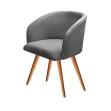 Poltrona Decorativa Atenas - Linho Cinza