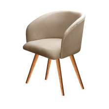 Poltrona Decorativa Atenas - Linho Marrom