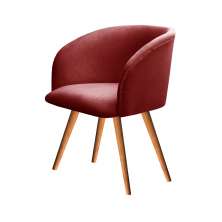 Poltrona Decorativa Atenas - Suede Bordô