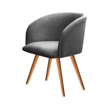 Poltrona Decorativa Atenas - Suede Cinza