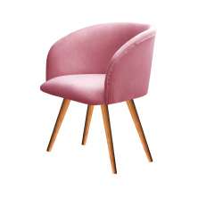 Poltrona Decorativa Atenas - Suede Rosa