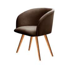 Poltrona Decorativa Atenas - Veludo Marrom