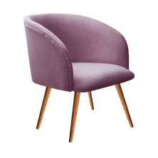 Poltrona Decorativa Atenas - Veludo Roxo
