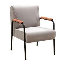 Poltrona Decorativa Jade Braço Fixo Preto - Veludo Capuccino