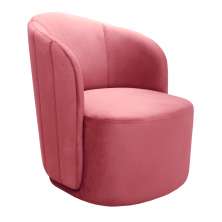 Poltrona Decorativa Stela - Suede Rosa