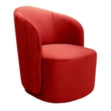 Poltrona Decorativa Stela - Suede Vermelho