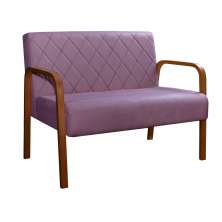 Poltrona Namoradeira 2 Lugares Lara - Veludo Roxo