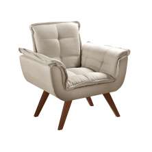 Poltrona Opala Decorativa - Linho Bege