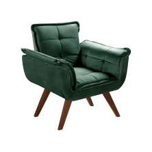 Poltrona Opala Decorativa - Veludo Verde