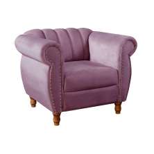 Poltrona Realeza Chesterfield Cadeira Vintage Decoração Retrô - Veludo Roxo
