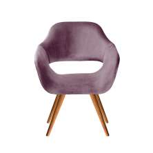 Poltrona Zara - Veludo Roxo