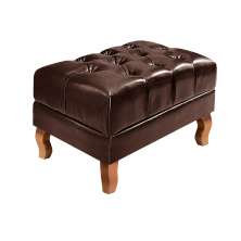 Puff Banqueta Capitonê Chesterfield Apoio Para Os Pés - Couríssimo Café