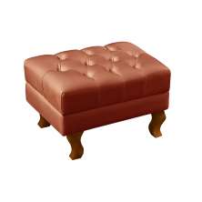 Puff Banqueta Capitonê Chesterfield Apoio Para Os Pés - Couríssimo Caramelo