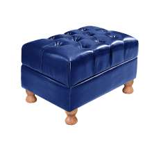 Puff Decorativo Capitonê Chesterfield - Couríssimo Azul