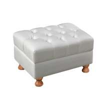 Puff Decorativo Capitonê Chesterfield - Couríssimo Branco