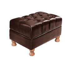 Puff Decorativo Capitonê Chesterfield - Couríssimo Café