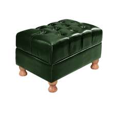 Puff Decorativo Capitonê Chesterfield - Couríssimo Verde