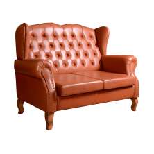 Sofá 2 lugares Imperador Chesterfield Sofá Vintage Capitonê - Couríssimo Caramelo