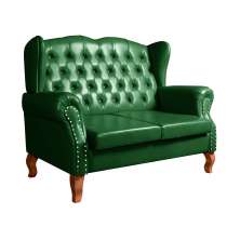 Sofá 2 lugares Imperador Chesterfield Sofá Vintage Capitonê - Couríssimo Verde