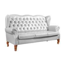 Sofá Imperador 3 Lugares Chesterfield Decoração Retrô Vintage - Courissimo Branco