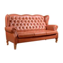 Sofá Imperador 3 Lugares Chesterfield Decoração Retrô Vintage - Courissimo Caramelo