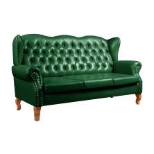 Sofá Imperador 3 Lugares Chesterfield Decoração Retrô Vintage - Courissimo Verde