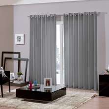 Cortina com Ilhós Bellini I 250x420 cm Cinza