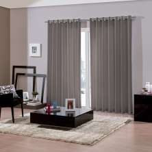 Cortina com Ilhós Bellini II 250x420 cm Cinza