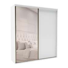Guarda-Roupa Casal com Espelho Inovatto 2 Portas 3 Gavetas Branco